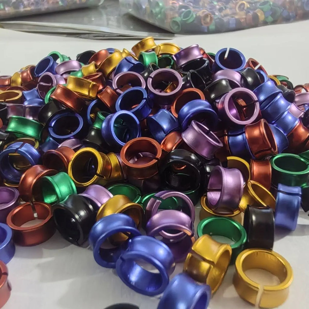 Split Budgerigar Rings Aluminum Parrot Bird Leg Bands Non-custom