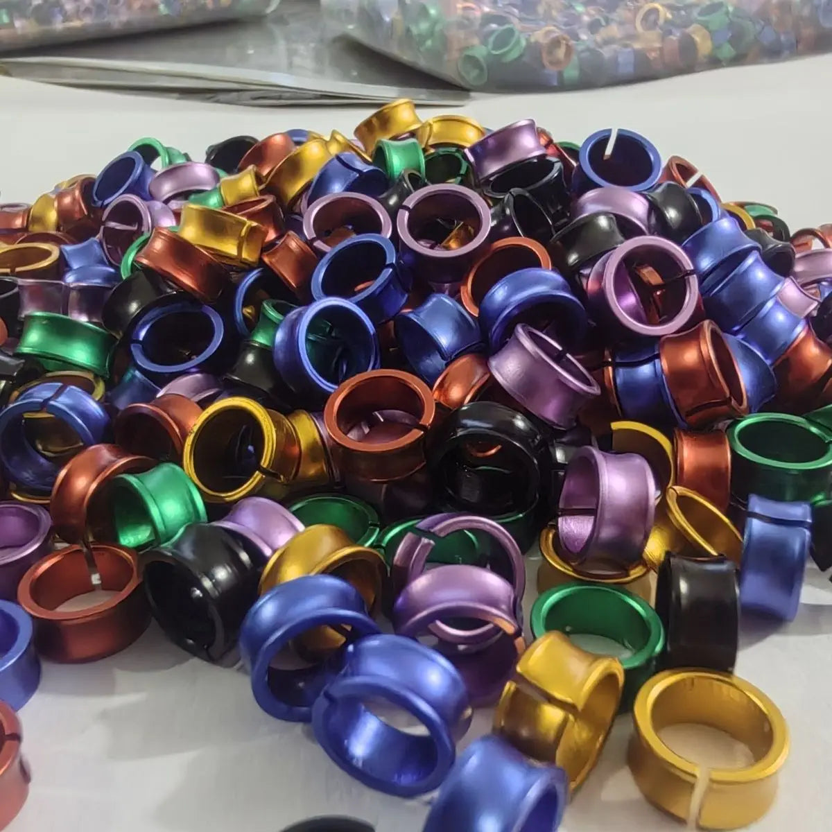 Split Budgerigar Rings Aluminum Parrot Bird Leg Bands Non-custom