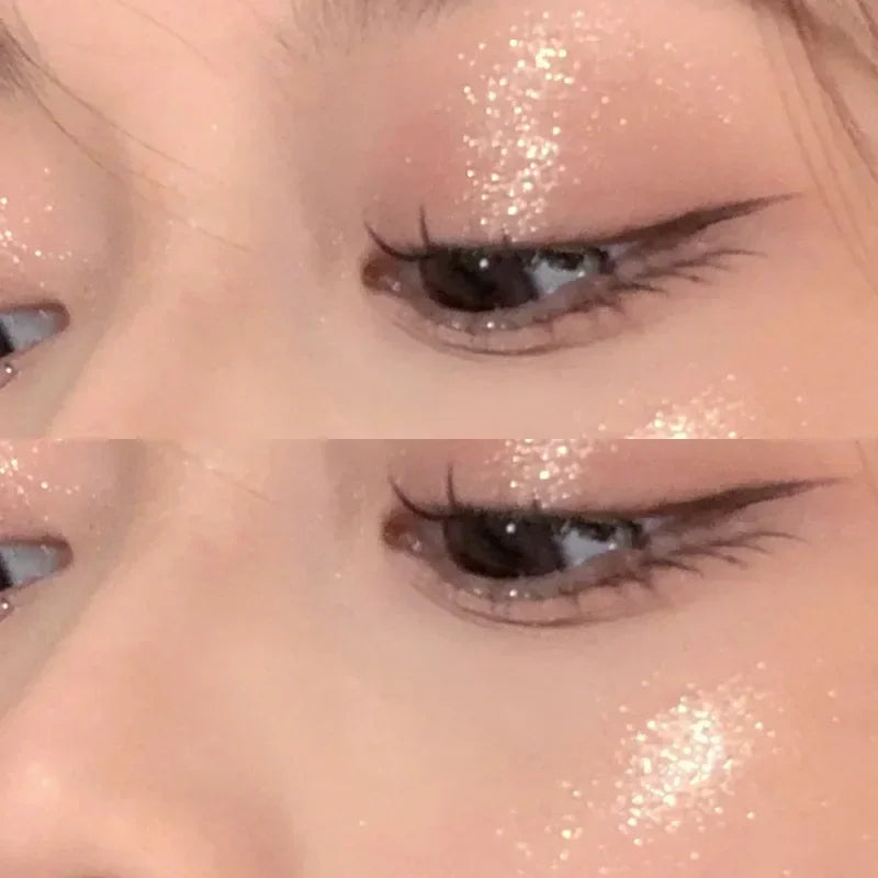 Monochrome Glitter Eyeshadow Pearlescent Highlighter Powder Makeup Zpaxo