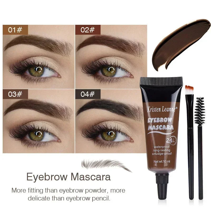 4 Colors Natural Liquid Dyeing Eyebrow Cream Professional Waterproof