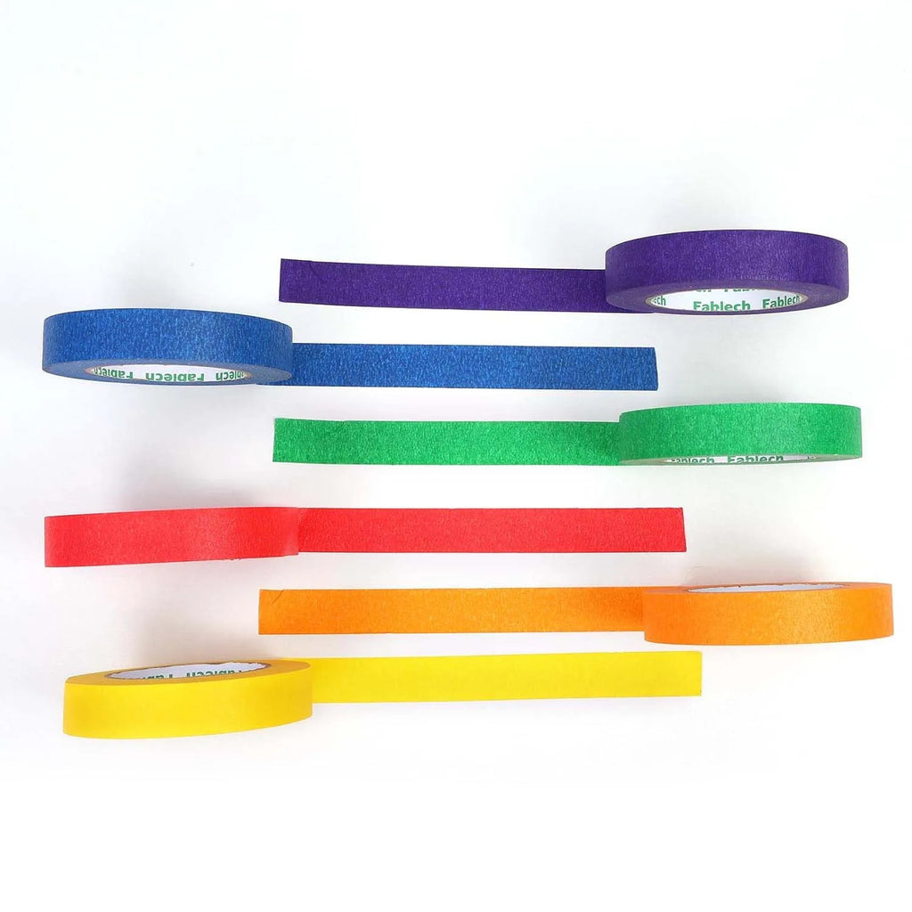 Rainbow Colored Masking Tape 6 Rolls – Art, Craft & DIY Painter's Colored Masking Tape Zpaxo