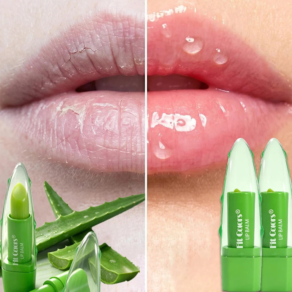 Aloe Vera Gel Lipstick Warming-changing Waterproof Jelly Lip Balm