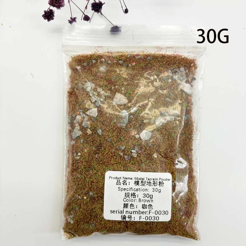 30G Static Grass Terrain Powder – HO N Scale Diorama Model Diorama Terrain Powder Zpaxo