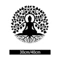 Black Buddha Metal Wall Art – Zen Spiritual Decor | 30 & 40cm Metal Wall Sculpture Zpaxo 40 cm