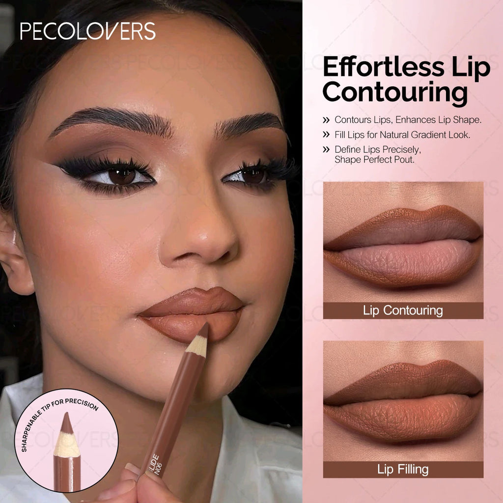 1PC Matte Nude Lip Liner - High Pigmentation, Waterproof and Smudge-proof, Smooth and Easy To Apply, To Create Lip Contour Zpaxo