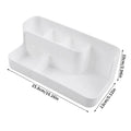 Makeup Organizer Box Cosmetic Storage Box for Bathroom Office Desktop for Brush Lotion Lipstick Nail Polish Container Zpaxo White