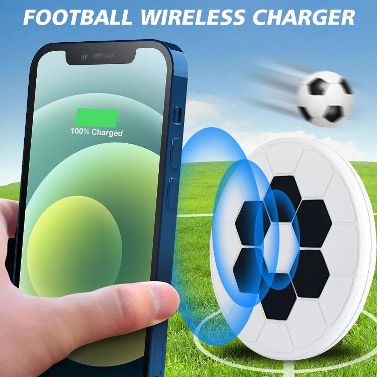 15W Wireless Charger Cartoon Football Iphone 16 15 14 13 Induction