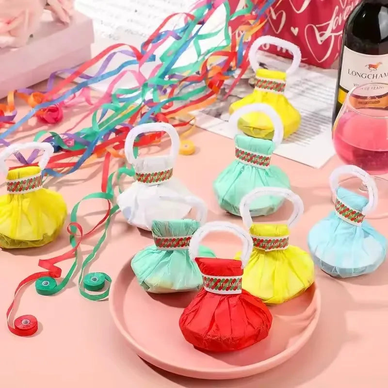 Hand Throw Streamers Colorful Ribbon No Mess Confetti Crackers