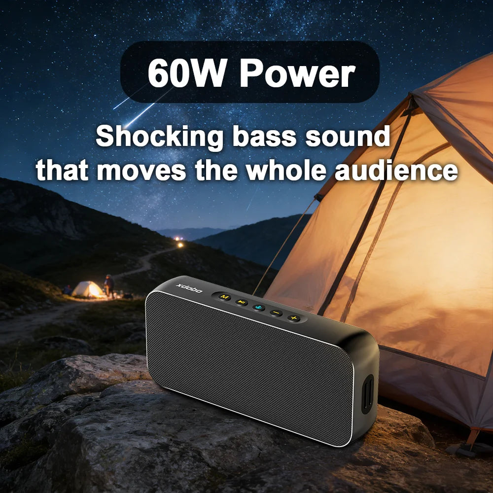XDOBO LUXE Bluetooth Speaker Wireless 60W Power Subwoofer Deep Bass Zpaxo