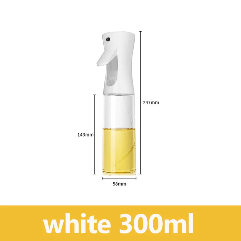 Camping BBQ Baking Vinegar Soy Sauce Spray Plastic Bottle Oil Spray for Cooking Olive Oil Sprayer Kitchen Gadgets 200/300/500ml Zpaxo 300ml white