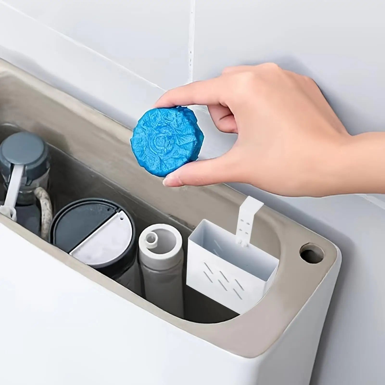 Toilet Tank Cleaner Holder Stainless Steel Storage Adjustable Hook