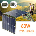 Solar Cell 80W Photovoltaic Panels USB Charger System Battery V 5V Portable Flexible Foldable Energy Power Sunpower Camping Set Zpaxo Default Title