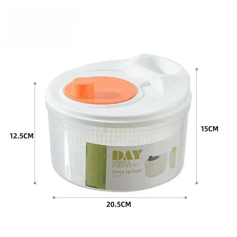 Hot Household Food Grade Vegetable Dehydrator, Kitchen Vegetable Washing and Draining Basin, Fruit and Vegetable Draining Tool Zpaxo Orange