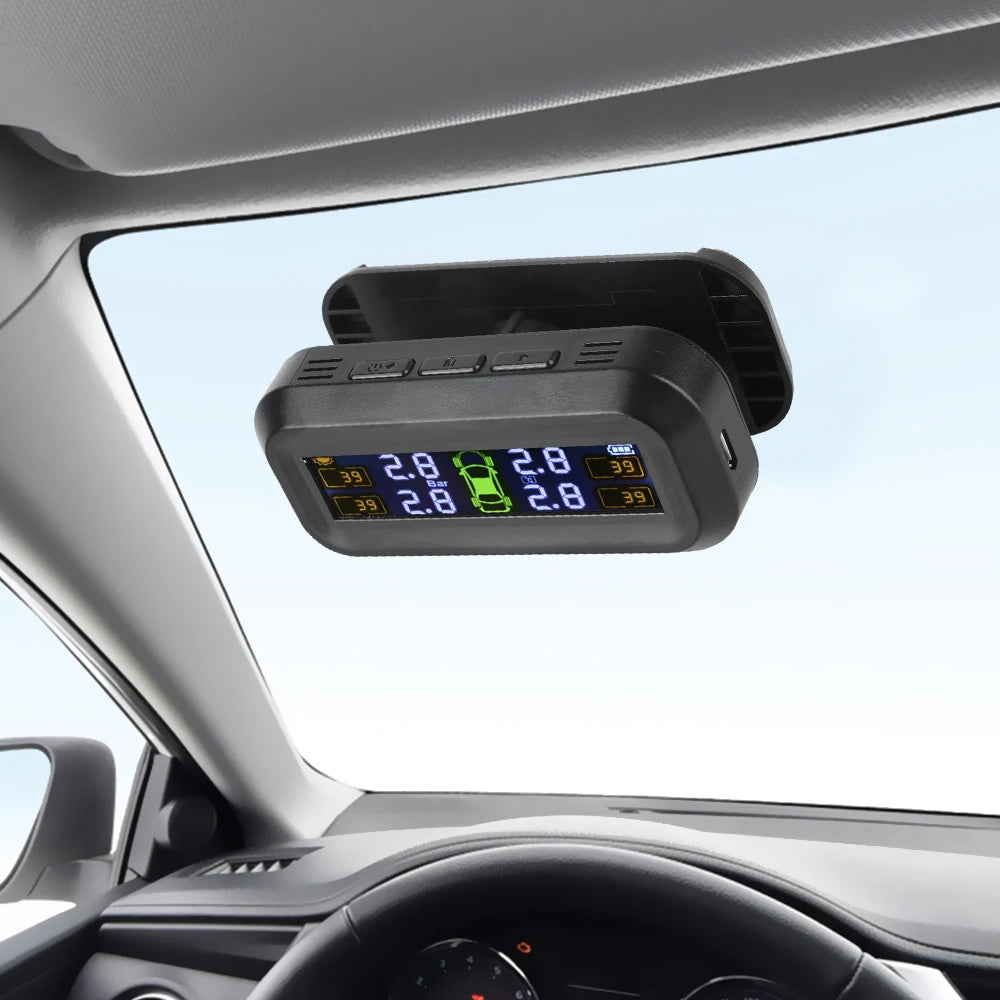 Tire Pressure Monitoring System Car Tyre Monitor Alarm 4 External