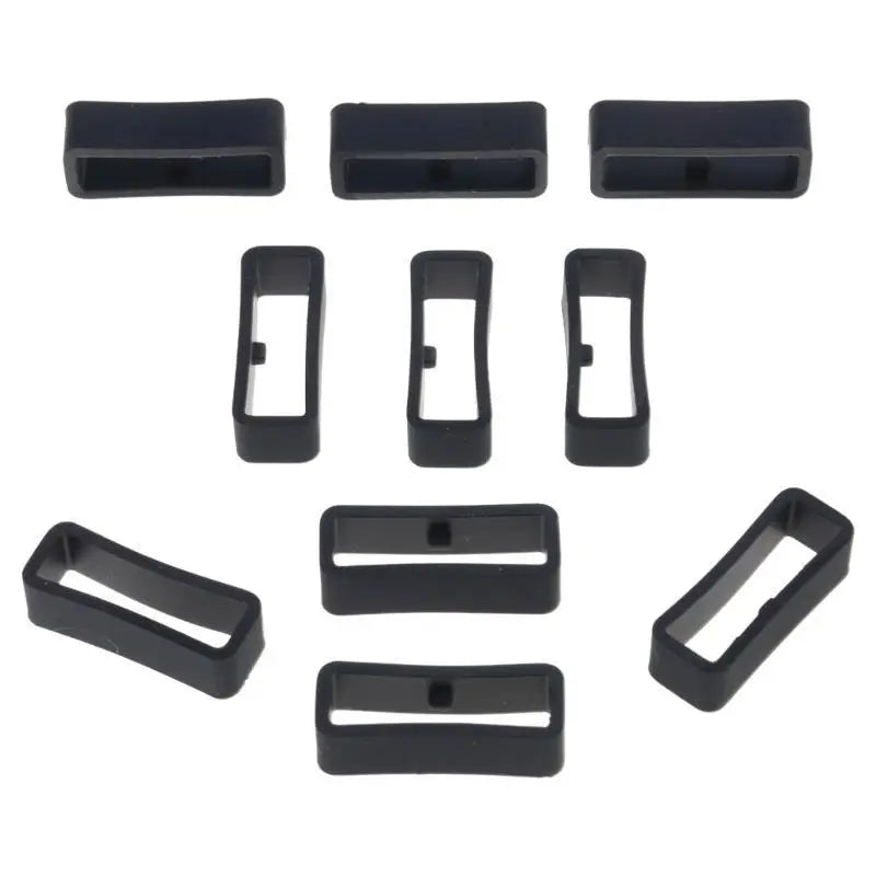 652F 10x for Garmin-Venu 2S/Vivomove 3s Watch with Rubber Band Fixed Buckle Band Ring Zpaxo Black 22mm CN