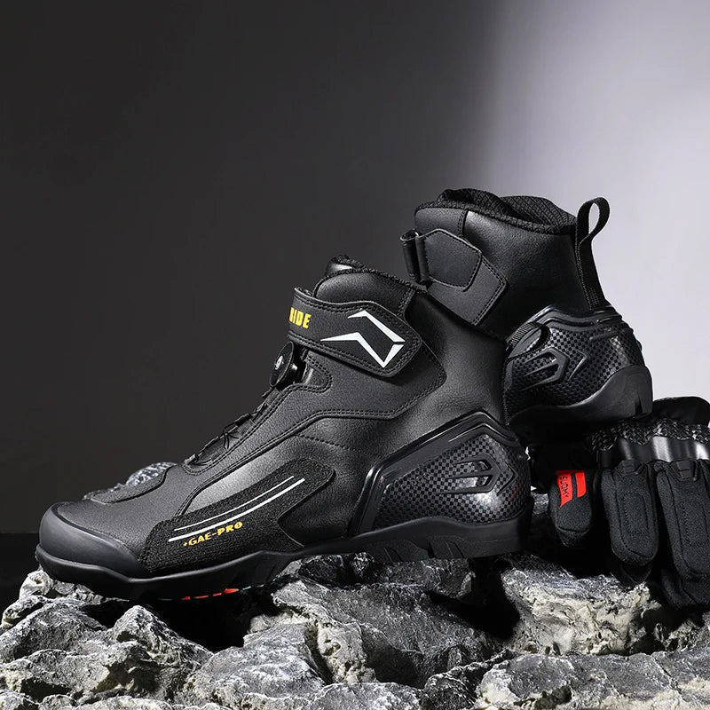 Lexsan Motorcycle Boots Men Leather Motos Breathable Anti Slip