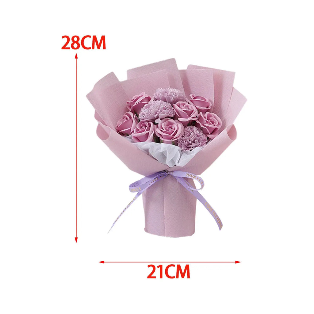 Rose Bouquet Soap Flower Message Card Tote Bag Engagement Valentines Zpaxo