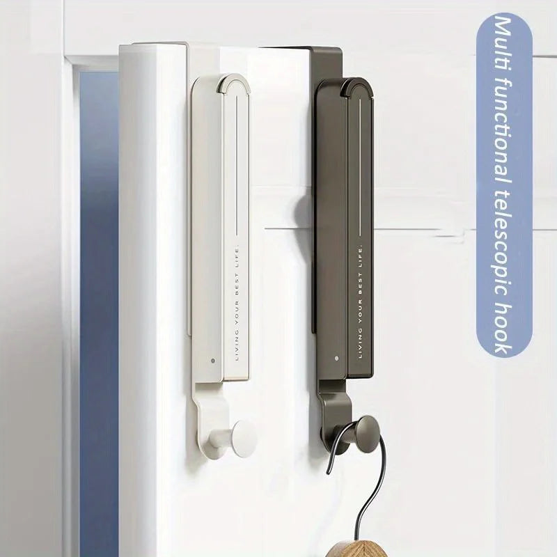 Multifunctional 5-Segment Hook Portable Coat Towel Hanger No Punching