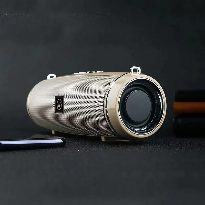 Portable Wireless Speaker Bluetooth 200W High Power Outdoor Audio 3D Stereo Surround TWS FM Voice RHDE Promotion Zpaxo Gold
