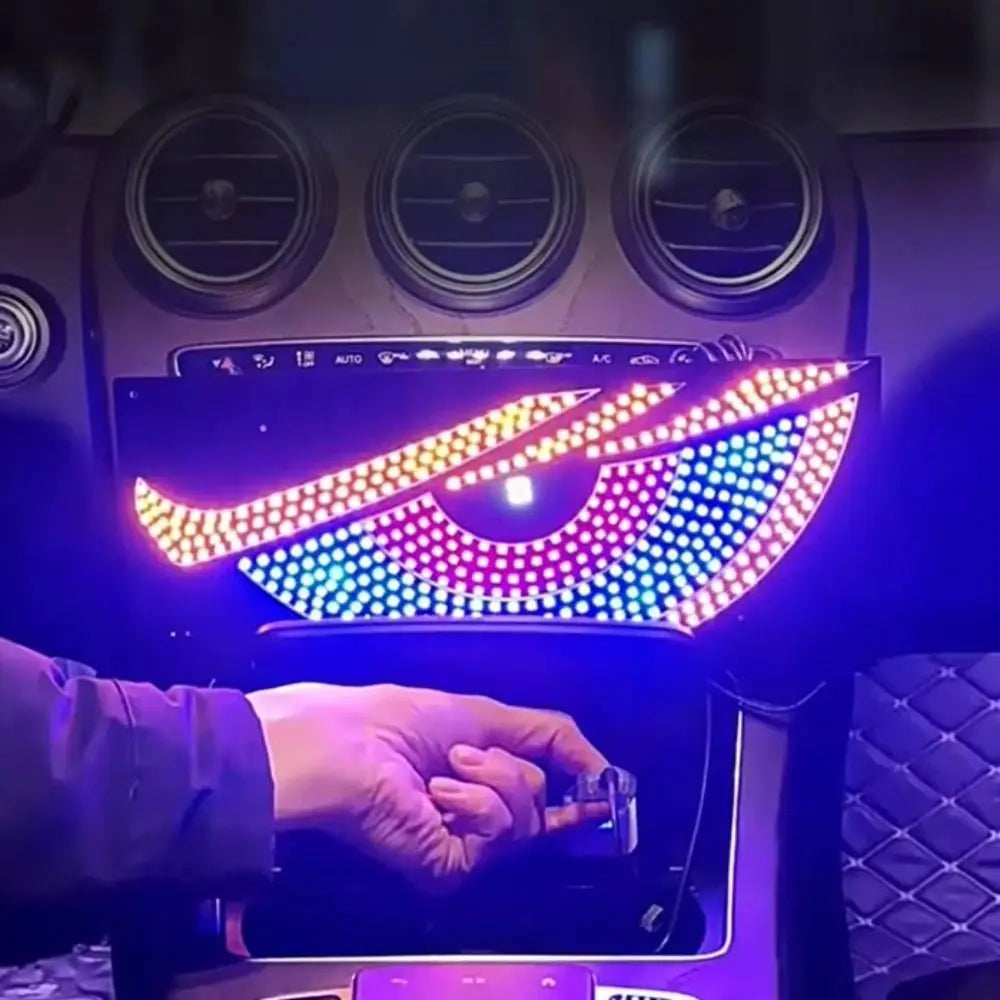LED Display Devil Eyes Light Matrix Pixel Panel Cool Car Decorative Zpaxo