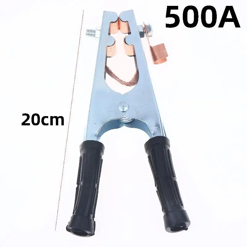 1Pcs Manual Welder Electrode Holder 300A 500A Copper Welding Earth Clip Ground Clamp Professional Tools Zpaxo 500A Rubber handle