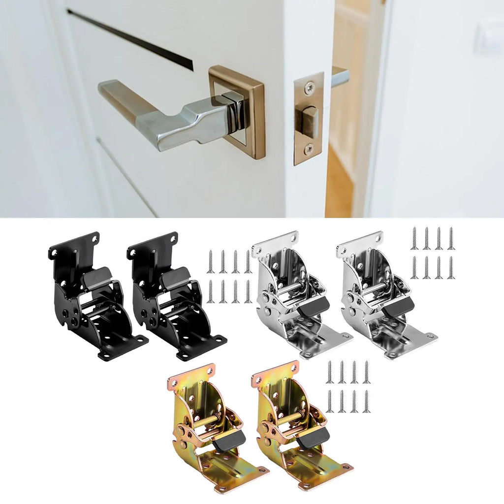 2x Furniture Leg Hinges Folding Accessory 0-90-180 Degree Simple Assembly Multifunctional Lock Extension Support Self Locking Zpaxo