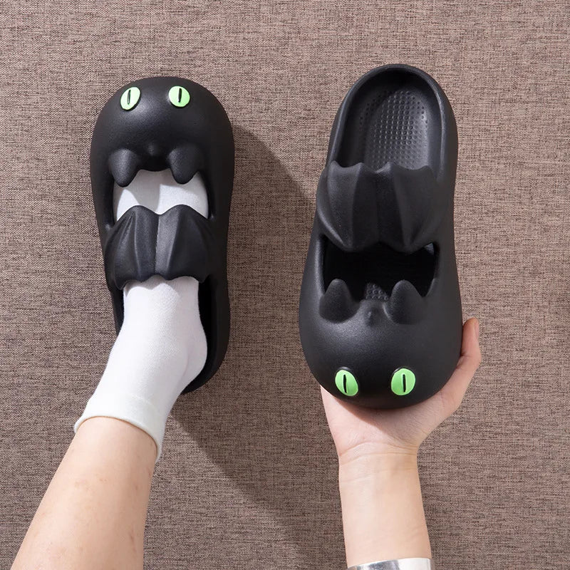 SHAJI Women Cute Cartoon Mary Jane Sandals Thick Sole Non Slip Flat