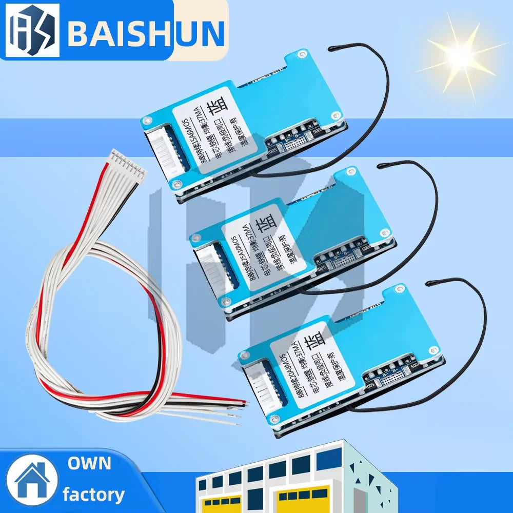LiFePO4 8S 24V BMS Protection Board 15A-25A Common Port NTC Zpaxo