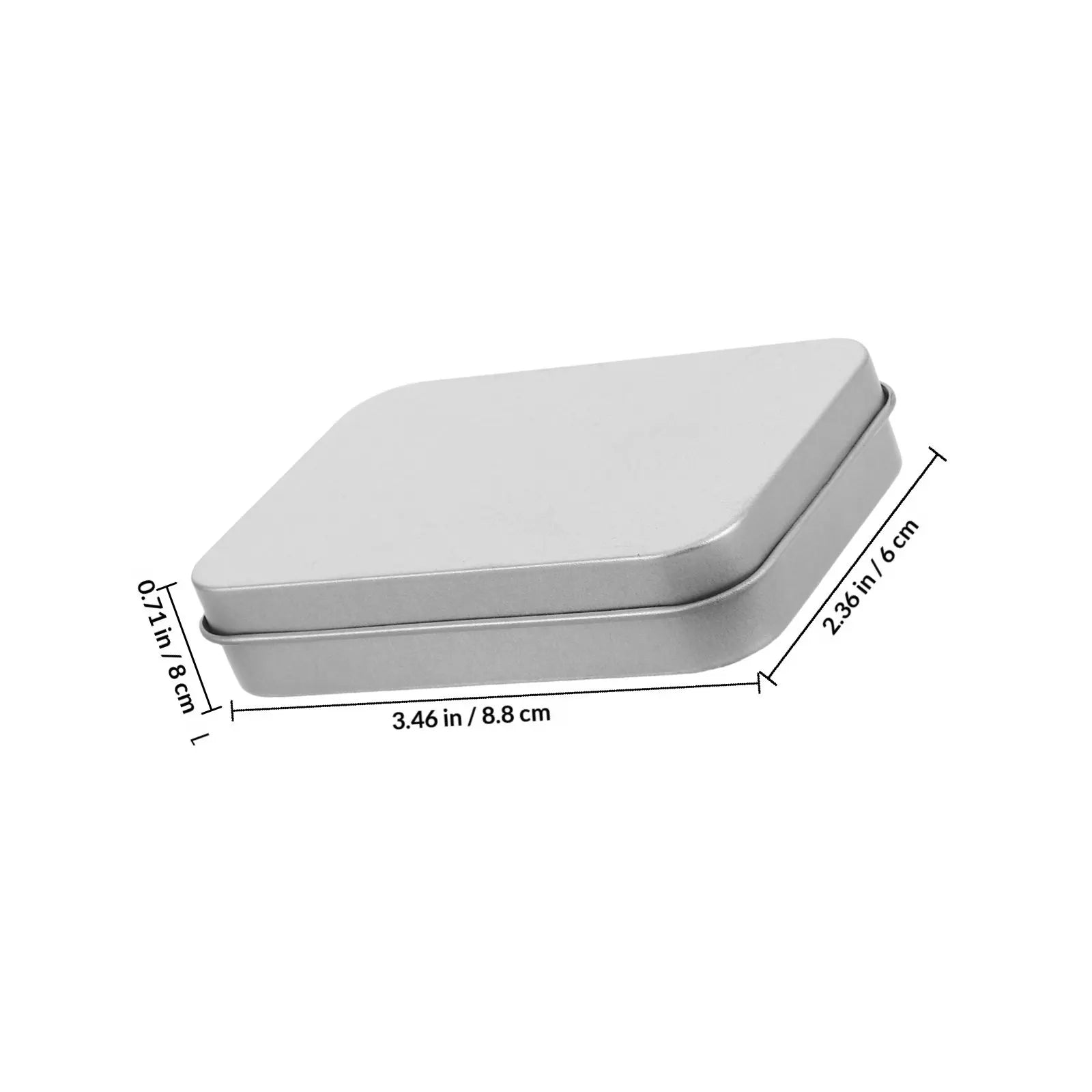 Makoutie Small Mini Tinplate Rectangular Candy Storage Box Hinged