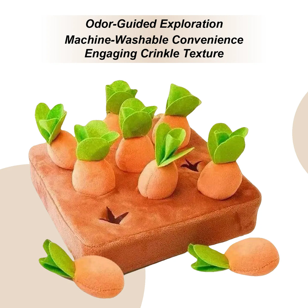 Carrot Snuffle Mat Interactive Plush Puzzle Mental Stimulation Toy