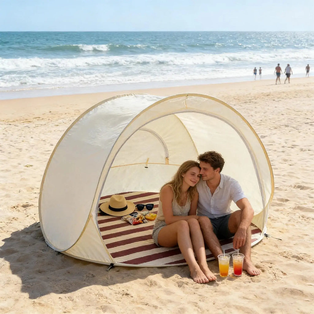 Beach Tent 3 4 Person Easy Pop Camping Canopy Shelter Ventilating