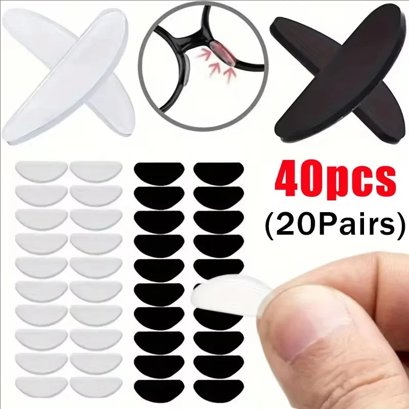 Silicone Stick-On Nose Pads for Eyeglasses & Sunglasses Anti-Slip