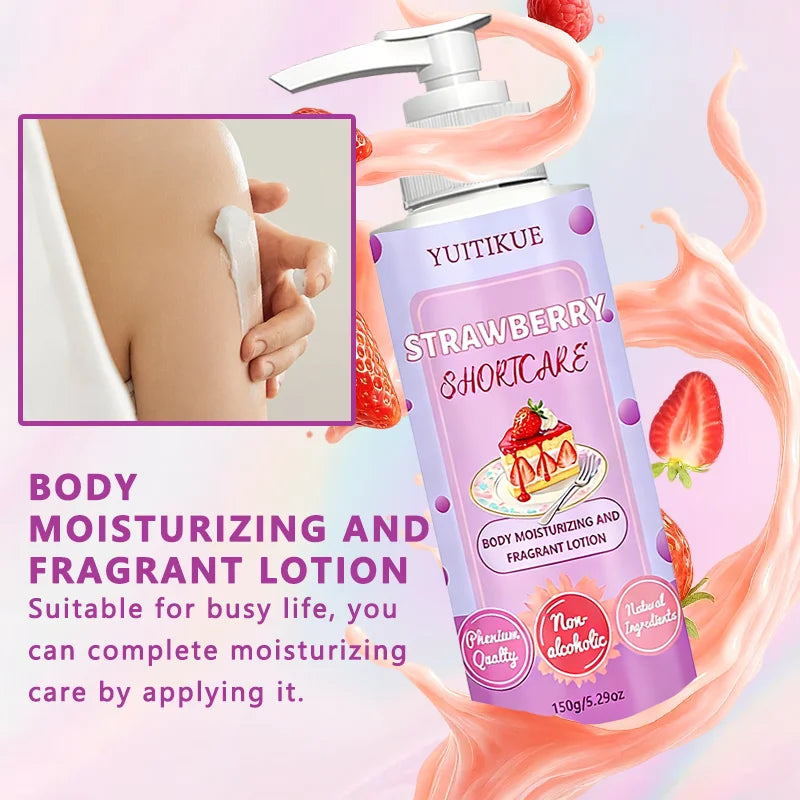 YUITIKUE Strawberry Shortcake Body Lotion – Hydrating & Scented Body Lotion Zpaxo