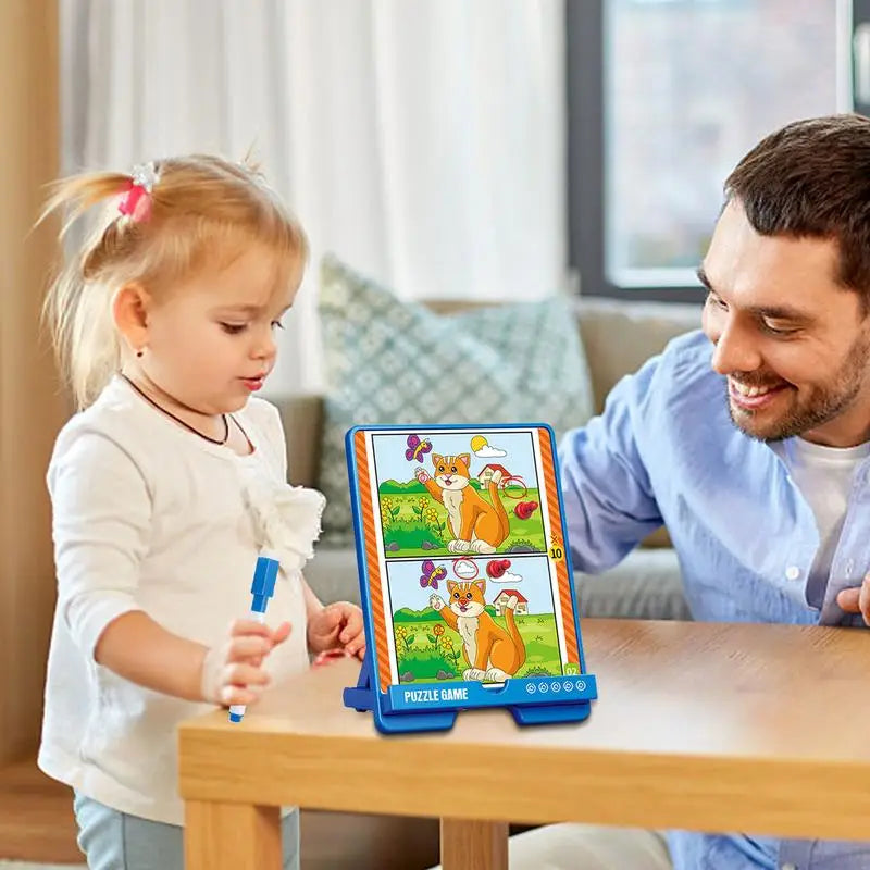 Kids Matching Game Difference Picture Game Educational Interactive Funny Kids Toys For Girl School Preschoolers Home Playtime Zpaxo