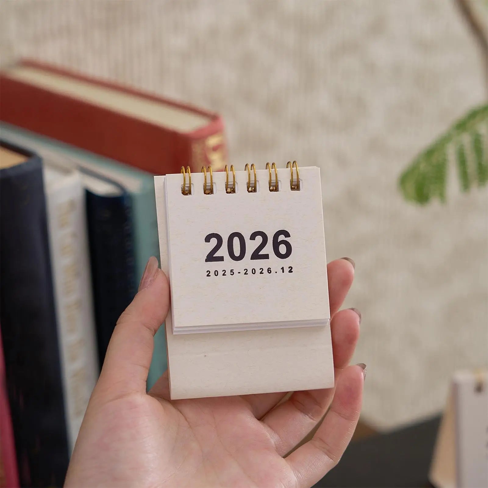 2026 Mini Desk Calendar Jan Dec Coil Daily Scheduler Paper Planner
