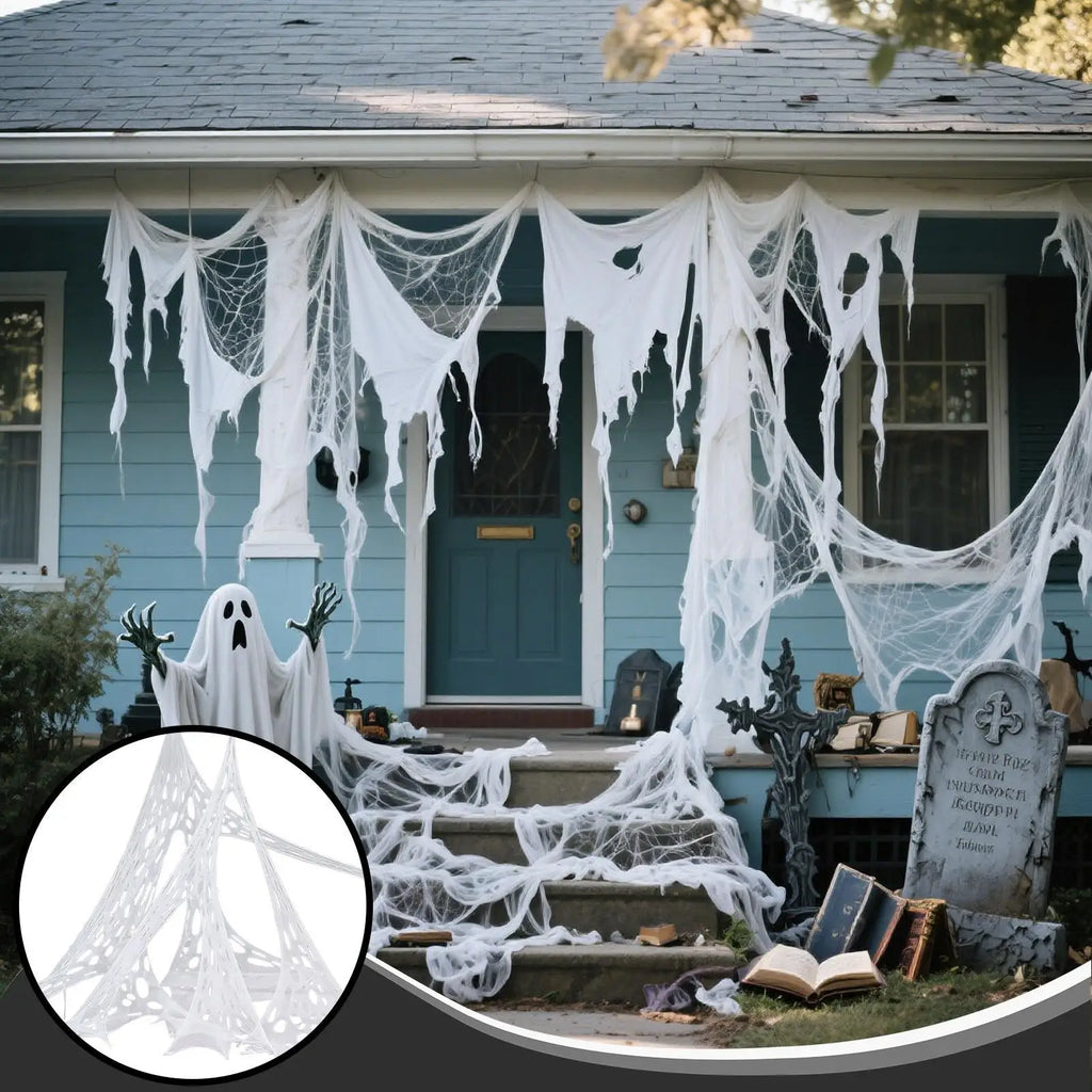 Halloween Creepy Cloth Halloween Gauze Spooky Spider Web Scene Prop Photo Booth Backdrop Horror Supplies For Branches Fence Zpaxo China Mainland