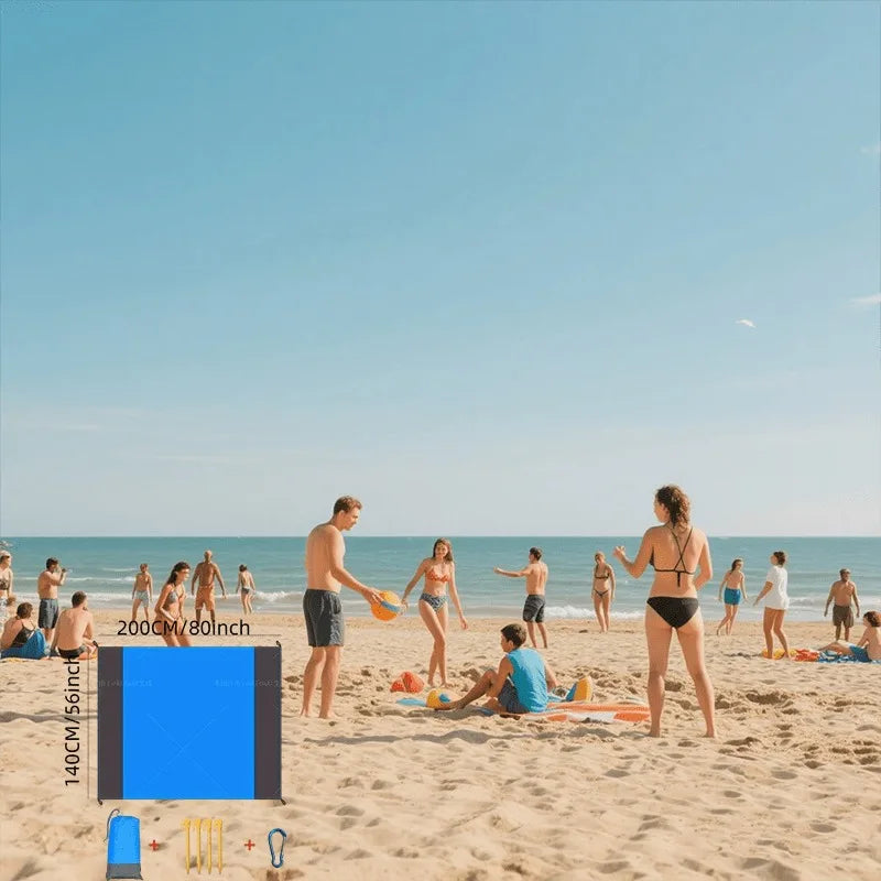 Extra-large Durable Polyester Beach Blanket Lightweight Sandproof Mat