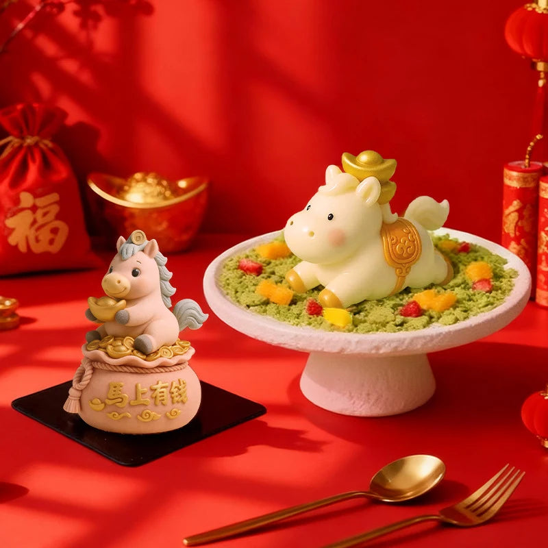 Silicone Horse Mousse Mold Year Chinese Zodiac Ice Cube Milk Jelly Zpaxo