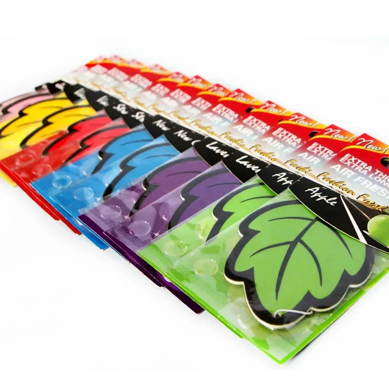 Leaf Hanging Car Air Freshener – Natural Scented Paper, 6 Scents