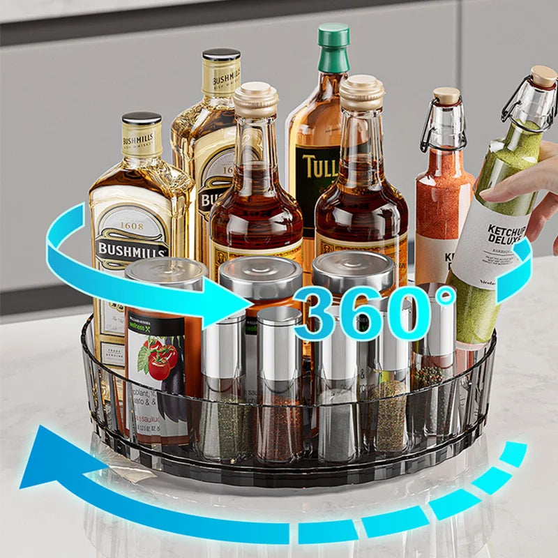 360° Rotating Storage Tray – Kitchen & Bathroom Organizer