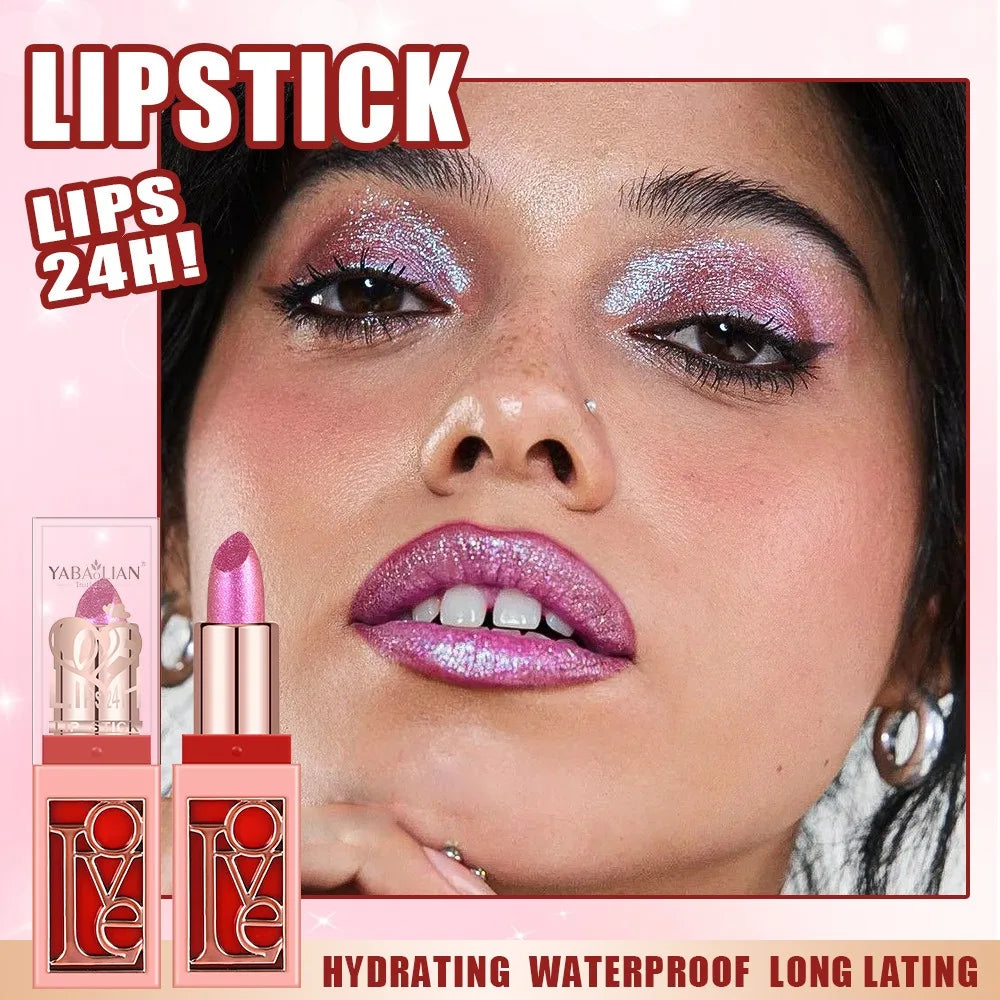 Metallic Green Chameleon Lipstick Changing Shimmer Glitter Diamond Zpaxo