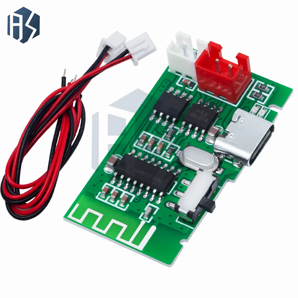 3W Mono Bluetooth 5.0 Amplifier Board - 4Ω PCBA with 3.7V Li-ion Charging Circuit & DSP Audio Processing Zpaxo