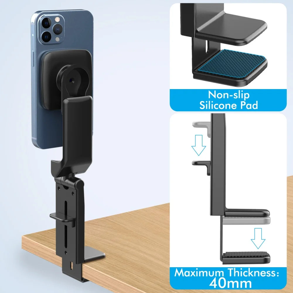 Foldable Magnetic Phone Holder – 360° Airplane & Desk Stand Magnetic Phone Stand Zpaxo