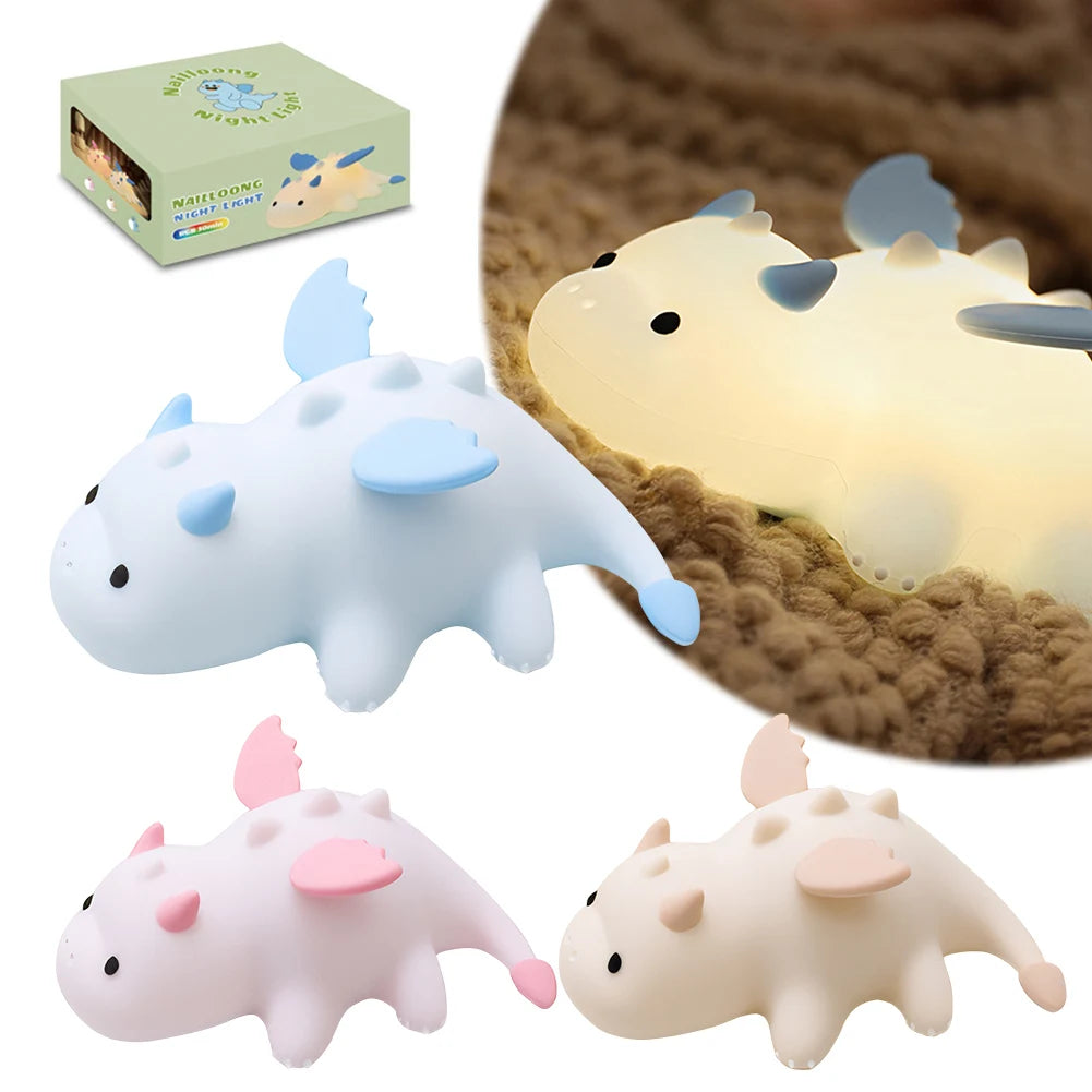 Little Dragon Creative Bedside Lamp Rechargeable Cute Atmosphere