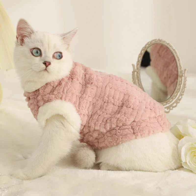 Cute Pet Dog Rabbit Hair Coat Clothes Winter Warm Plush Vest Bears Zpaxo