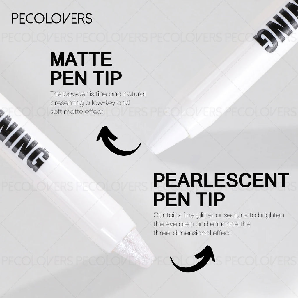 1PC Matte Deep Brown Eyeshadow Stick - Vibrant, Waterproof & Long-Wearing with Pearly Glitter Finish - Smoky Eye Makeup Zpaxo