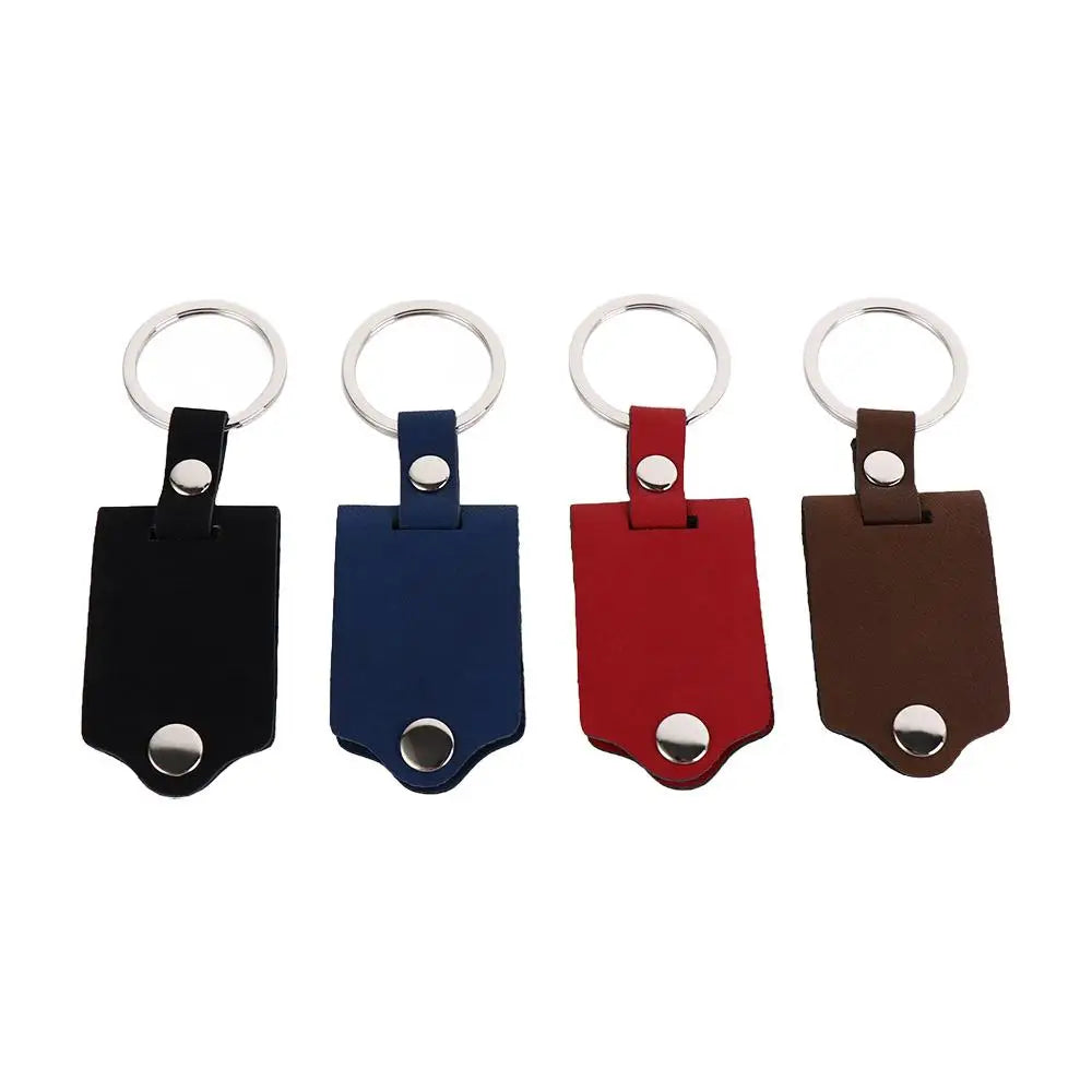 Couples Friends Gifts DIY Photo Keyring PU Leather Metal Key Chains Fashion Photo Frame Car Key Ring Thanksgiving Zpaxo