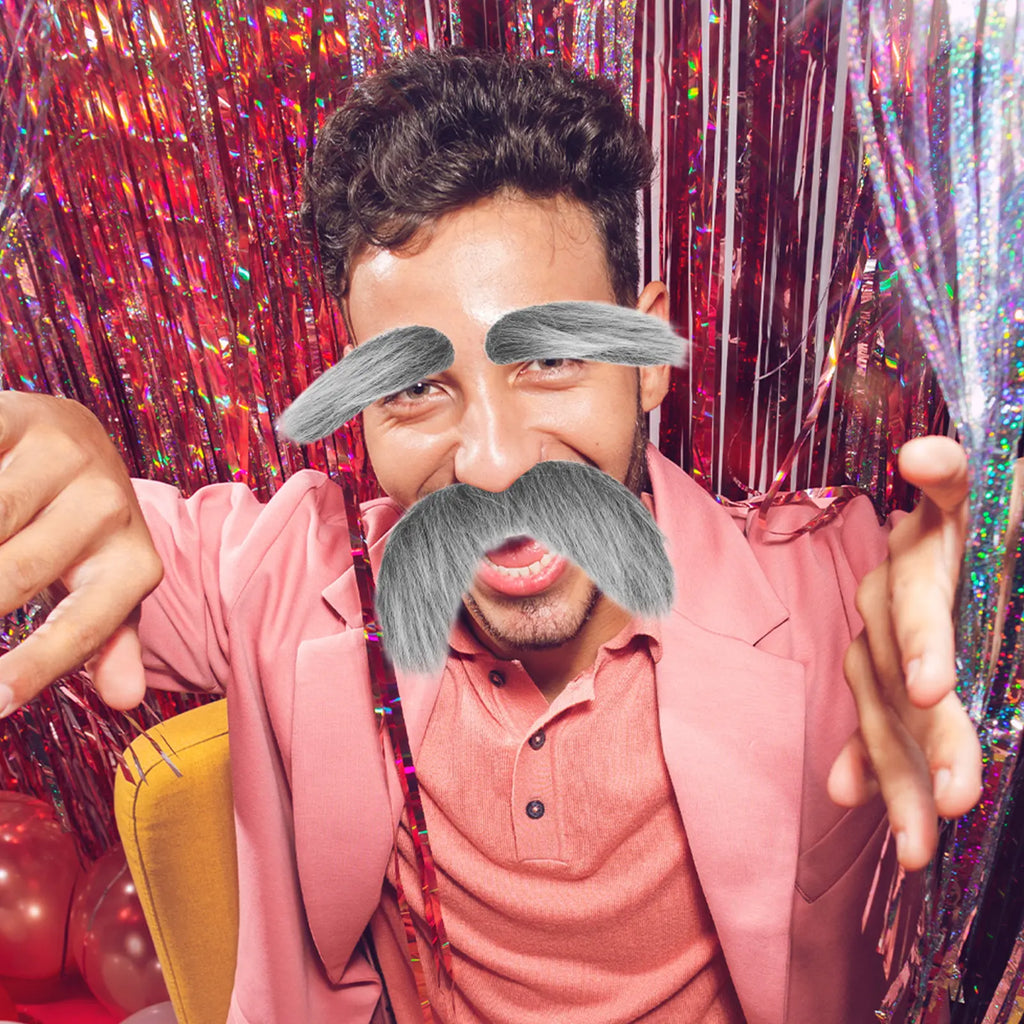 Realistic Fake Beard Mustache Eyebrows Self Adhesive Comfortable