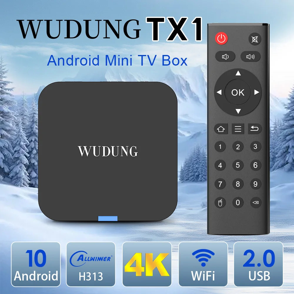 Mini Wudung Tx1 TV Box Android10 2.4G Wifi 4K HDR Set Top Box USB Super Mini Portable Video Movie TV Channel Media Player Zpaxo