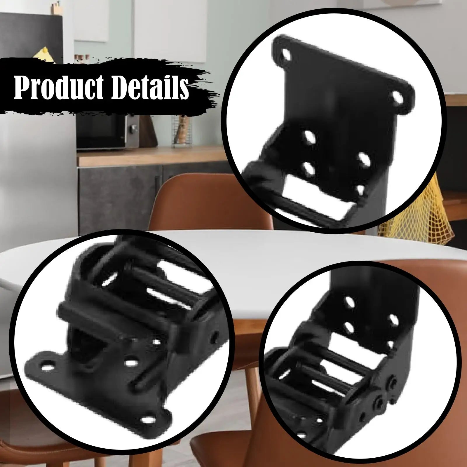 2x Folding Brackets,Versatile Self Lock Hinges with Screw Lock Extension Support for Kitchen Shelves Laundry Room Garage Bedroom Zpaxo